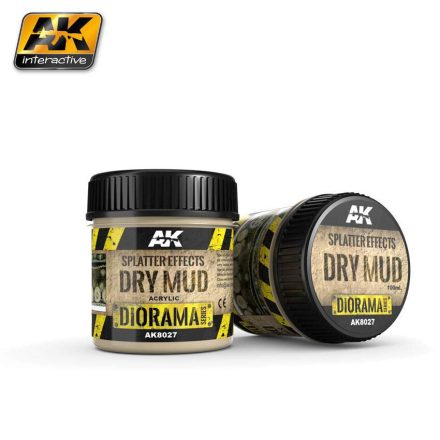 AK Interactive Vignettes texture products - SPLATTER EFFECTS DRY MUD-100ml(Acrylic)