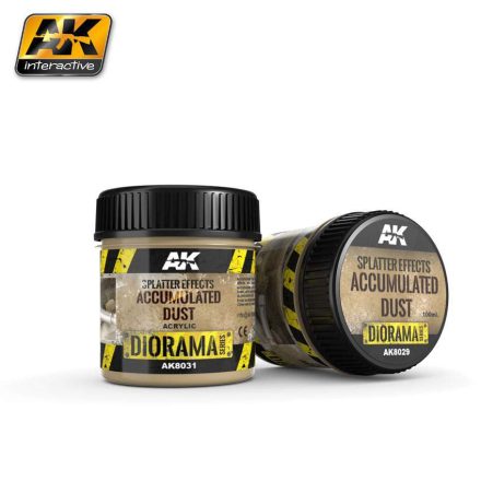 AK Interactive Vignettes texture products - SPLATTER EFFECTS ACCUMULATED DUST-100ml(Acrylic)
