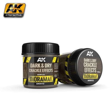 AK Interactive Vignettes texture products - DARK & DRY CRACKLE EFFECTS-100ml(Acrylic)