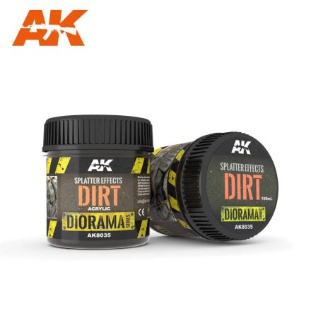 AK Interactive Vignettes texture products - SPLATTER EFFECTS DIRT - 100ml (Acrylic)