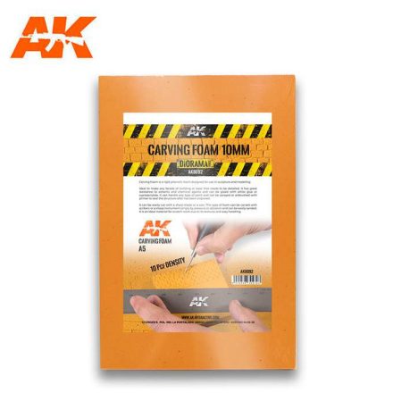 AK Interactive  Carving Foam 10mm A5 Size (228 X 152 Mm)