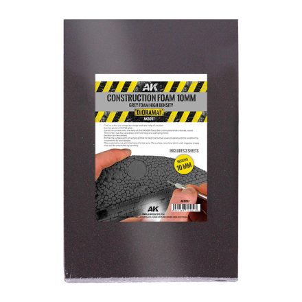 AK Interactive Construction Foam 10mm-blue Foam195x295mm(2sheets)