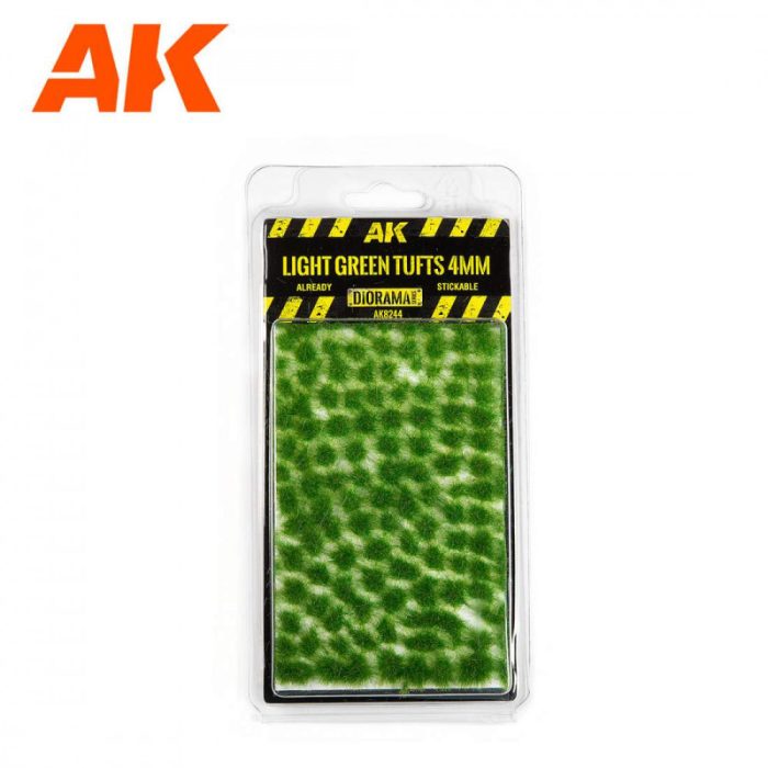 AK Interactive tufts, Light green tufts 4 mm