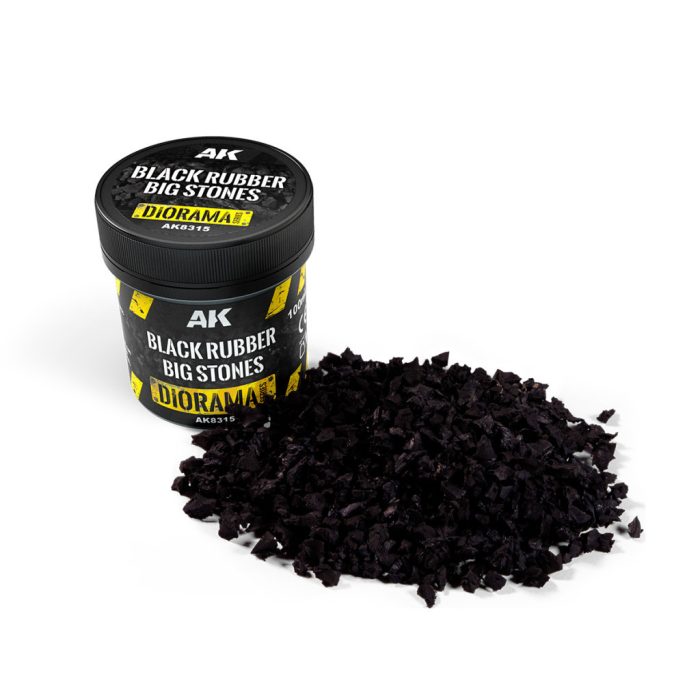 AK-Interactive Black rubber big stones 100 ml