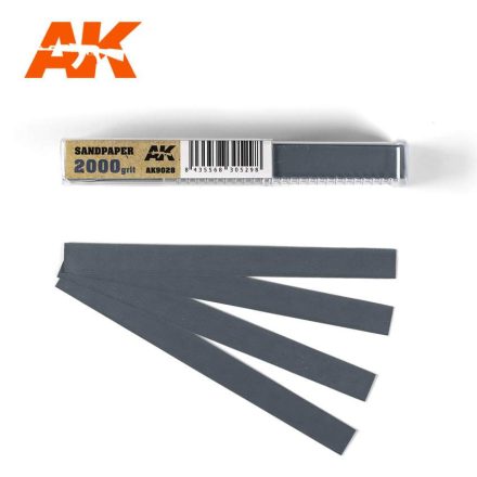 AK Interactive Sandpaper - Wet Sandpaper 2000 grit x 50 units