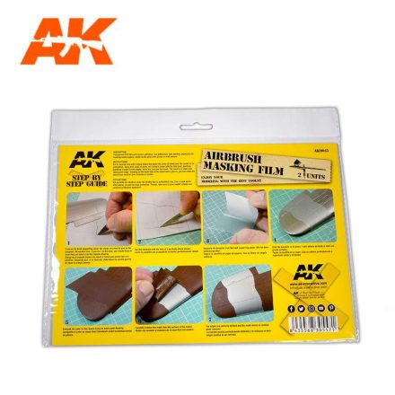 AK Interactive Masking Tape - PLANTILLA DE MASCARA PARA AEROGRAFÍA (2 UNID TAMAŃO A4)