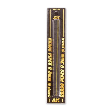 AK Interactive Brass Pipes 0,3mm, 5 Units