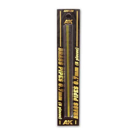 AK Interactive Brass Pipes 0,7mm, 5 Units