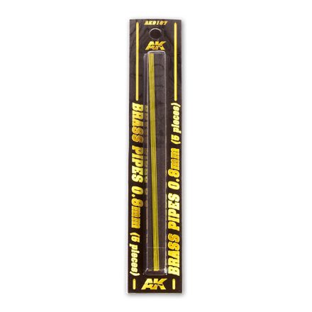 AK Interactive Brass Pipes 0,8mm, 5 Units