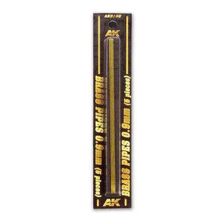 AK Interactive Brass Pipes 0,9mm, 5 Units