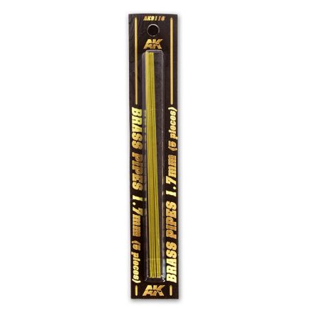AK Interactive Brass Pipes 1,7mm, 5 Units