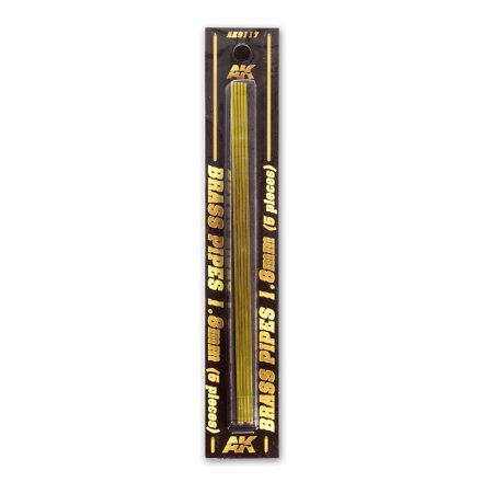 AK Interactive Brass Pipes 1,8mm, 5 Units