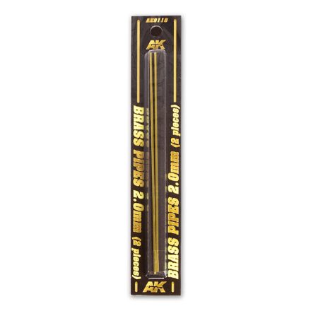 AK Interactive Brass Pipes 2,0mm, 2 Units