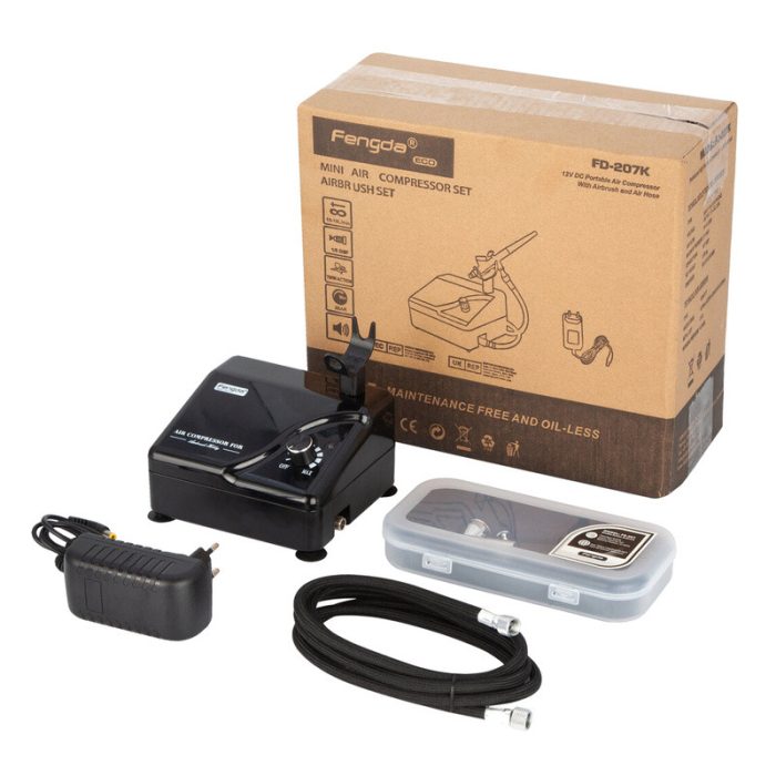 Chromax Chromax -  AS-207K hordozható airbrush készlet mini kompresszorral (AS-207K)