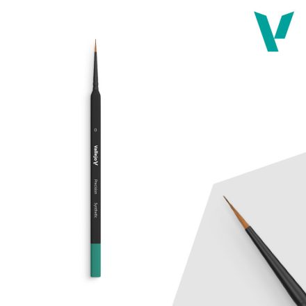 Vallejo Precision - Round Synthetic Brush, Triangular Handle No. 0