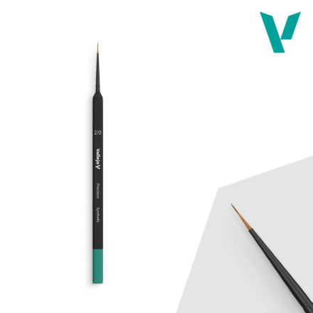 Vallejo Precision - Round Synthetic Brush, Triangular Handle No. 2/0