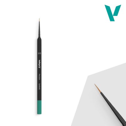 Vallejo Precision - Round Synthetic Brush, Triangular Handle No. 3/0