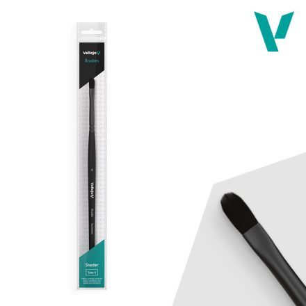 Vallejo Shader - Filbert Shader Flat Synthetic Brush No. 4