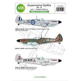   ASK decal 1:48 Spitfire Mk.IXc and Mk.IXe part 1 - Greece, Barma (limited edition)