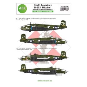   ASK decal 1:48 B-25J Mitchell part 5 - US Dogface Squadron, ”Shirley Ann” & ”Tuff Stuff”, Mediterranean area