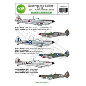   ASK decal 1:72 Spitfire Mk.IXc and Mk.IXe part 1 - Greece, Türkiye, Barma