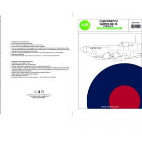 ASK decal 1:72 Spitfire Mk.IXc and Mk.IX - STENCILS