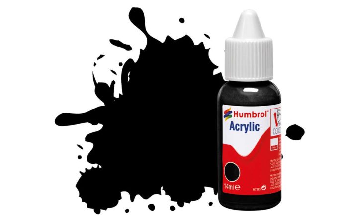 Humbrol Humbrol Acrylic - Black - Gloss (21) 14ml (DB0021)