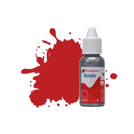 Humbrol Acrylic - Scarlet - Matt (60) 14ml (DB0060)