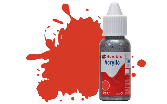 Humbrol Humbrol Acrylic - Signal Red - Satin (174) 14ml (DB0174)