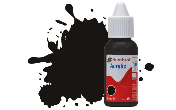 Humbrol Humbrol Acrylic - Black Metallic (201) 14ml (DB0201)