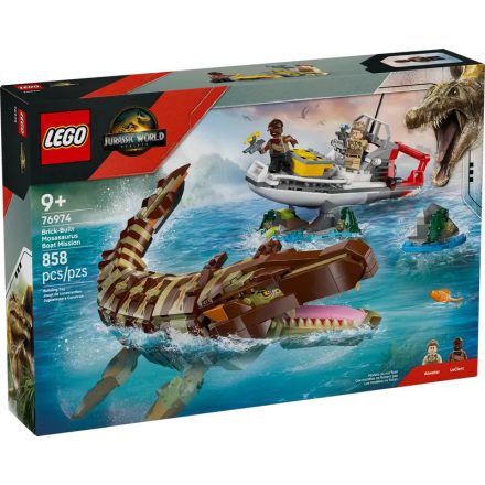 LEGO® 76974 Vízi küldetés és kockákból épült Mosasaurus