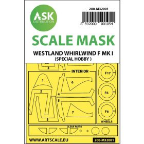   ASK mask 1:32 Westland Whirlwind Mk.I double-sided painting mask for Special Hobby