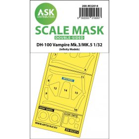   ASK mask 1:32 DH-100 Vampire Mk.3 / Mk.5 double-sided express masks for Infinity