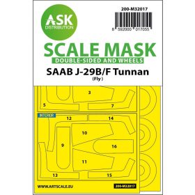  ASK mask 1:32 SAAB J-29B/F double-sided express masks for Fly