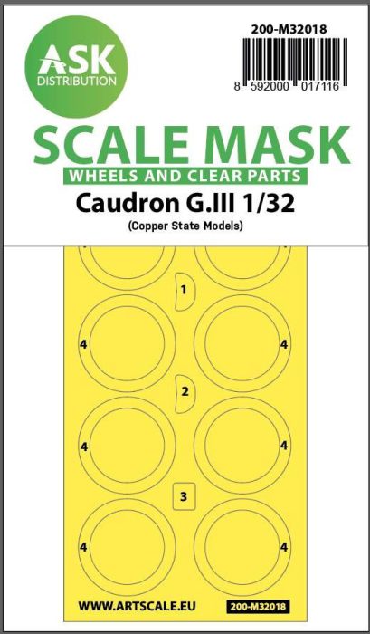 ASK mask 1:32 Caudron G.III double-sided express masks for CSM