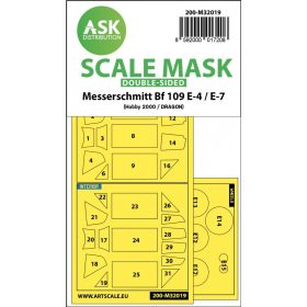   ASK mask 1:32 Messerschmitt Bf 109E-4 & E-7 double-sided express masks for Hobby2000, Dragon, HGW kit