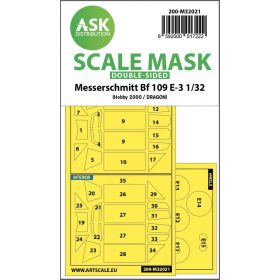   ASK mask 1:32 Messerschmitt Bf 109E-3 double-sided express masks for Hobby2000/Dragon