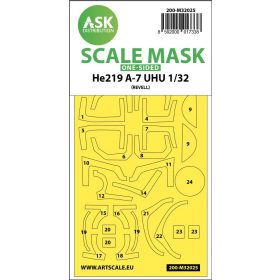   ASK mask 1:32 Heinkel He 2019A-7 UHU one-sided express masks for Revell