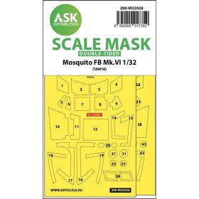   ASK mask 1:32 Mosquito FB Mk.VI double-sided express masks for Tamiya
