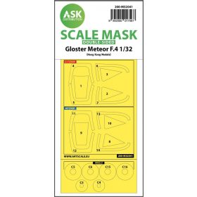   ASK mask 1:32 Gloster Meteor F.4 double-sided mask for HK Models