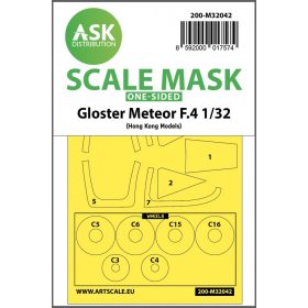   ASK mask 1:32 Gloster Meteor F.4 one-sided mask for HK Models