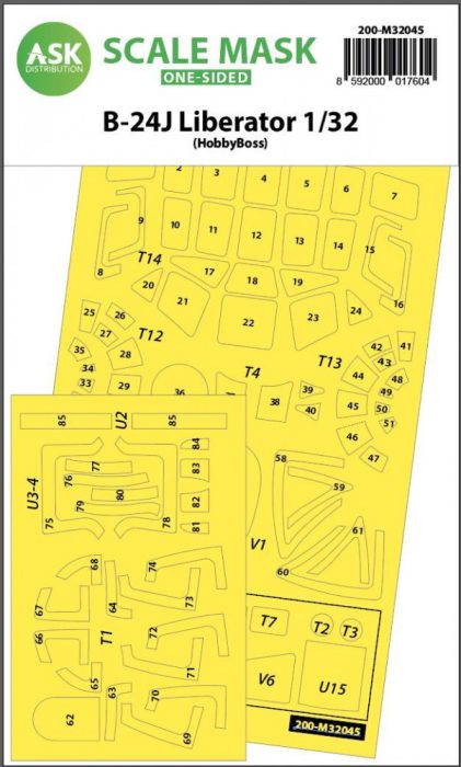 ASK mask 1:32 B-24J Liberator one-sided mask for Hobby Boss
