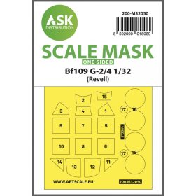   ASK mask 1:32 Messerschmitt Bf 109G-2/G-4 one-sided express masks for Revell