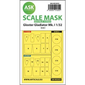   ASK mask 1:32 Gloster Gladiator Mk.I double-sided painting mask for Revell / ICM
