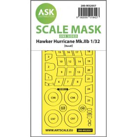   ASK mask 1:32 Hawker Hurricane Mk.IIB one-sided express masks for Revell