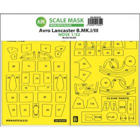   ASK mask 1:32 Avro Lancaster Nose kit express self adhesive masks for Border Model