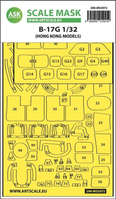 ASK mask 1:32 B-17G express fit mask for HK Model