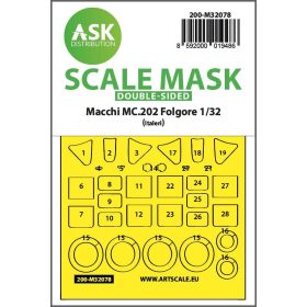   ASK mask 1:32 Macchi MC.202 Folgore double -sided express fit mask for Italeri