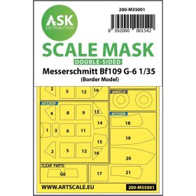   ASK mask 1:32 Messerschmitt Bf 109G-6 double-sided painting mask for Border Model