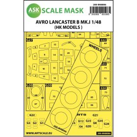   ASK mask 1:48 Avro Lancaster Mk.I B outside painting mask for HK Models